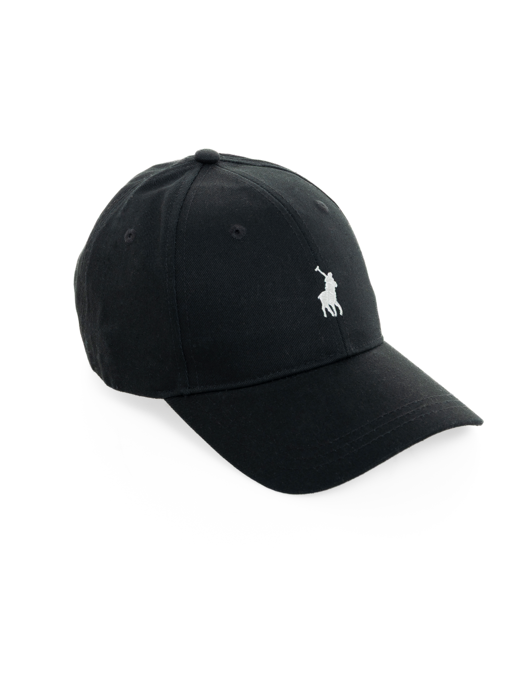 Polo 6 Panel Classic Peak Cap Black