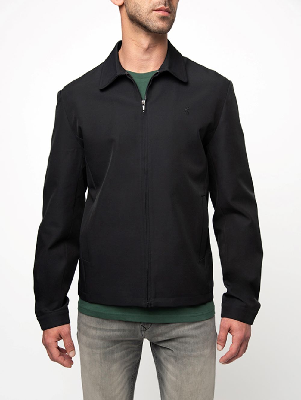 POLO Polo Tom Tech Harrington Jacket Navy [color] MENS JACKETS - [image angle]