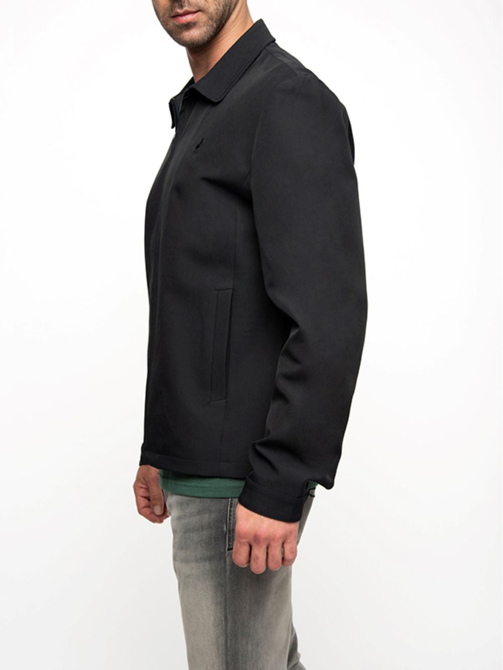 POLO Polo Tom Tech Harrington Jacket Navy [color] MENS JACKETS - [image angle]