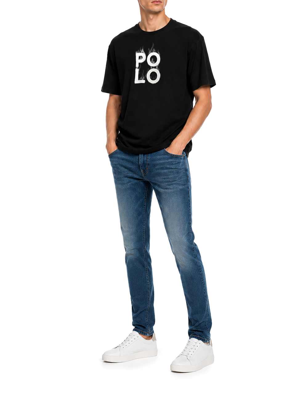 Polo Cobain PJC Flame Graphic Tee Black