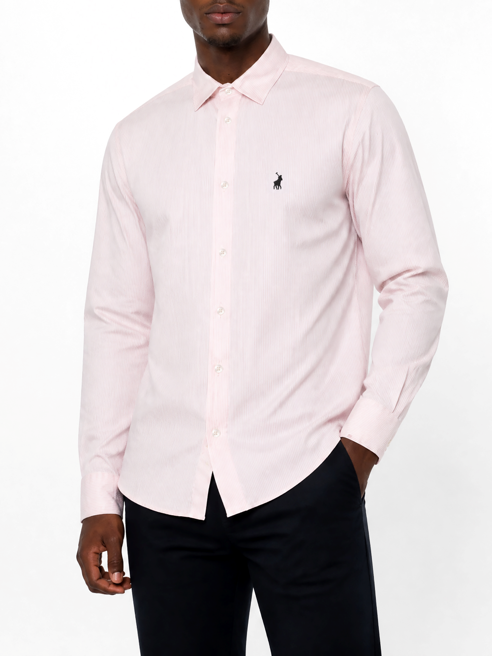 Polo Greg LS YD Stripe Shirt Pink