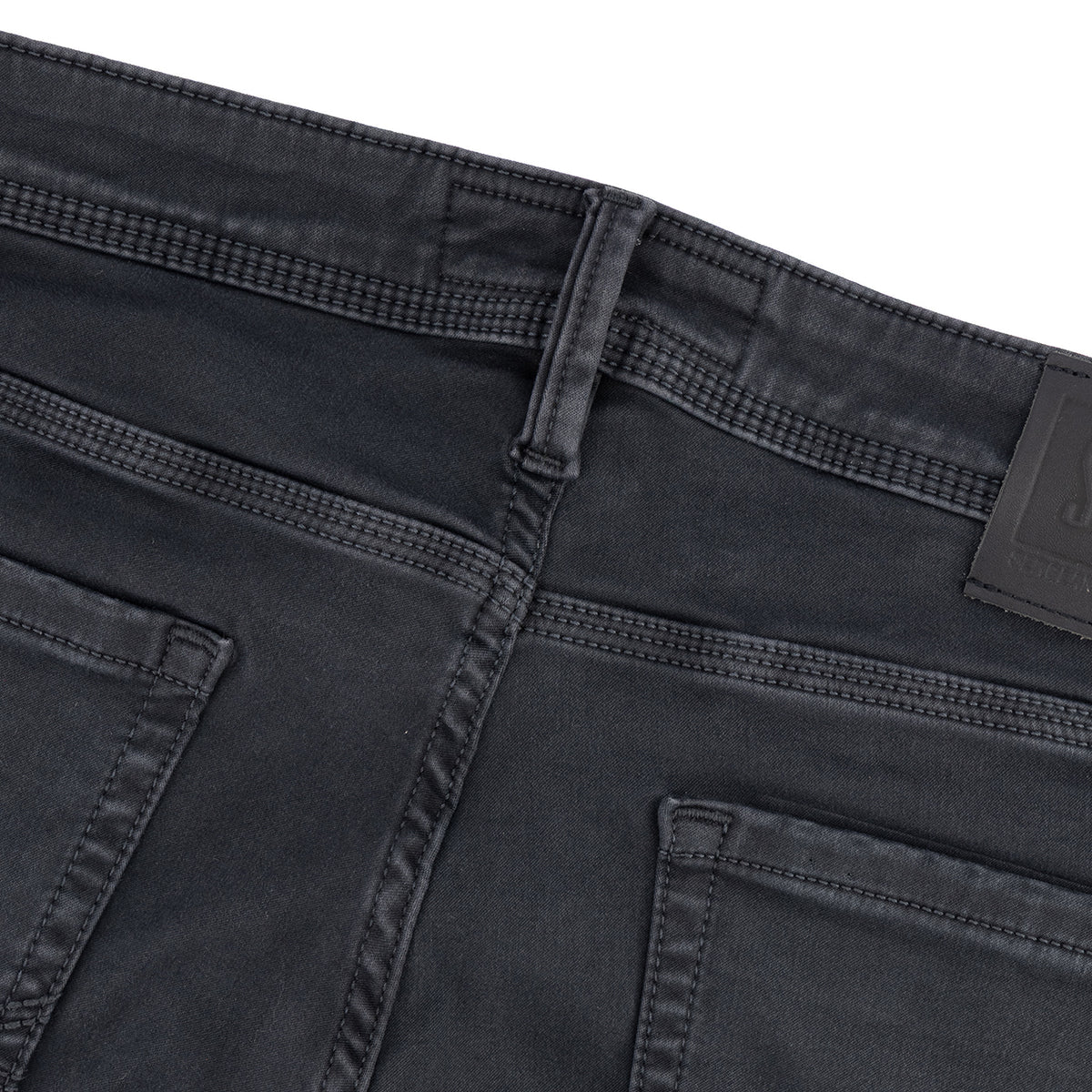 Men's SPCC Rodan Redrafted Jeans in charcoal, showcasing slim fit denim with subtle fading and classic five-pocket design.