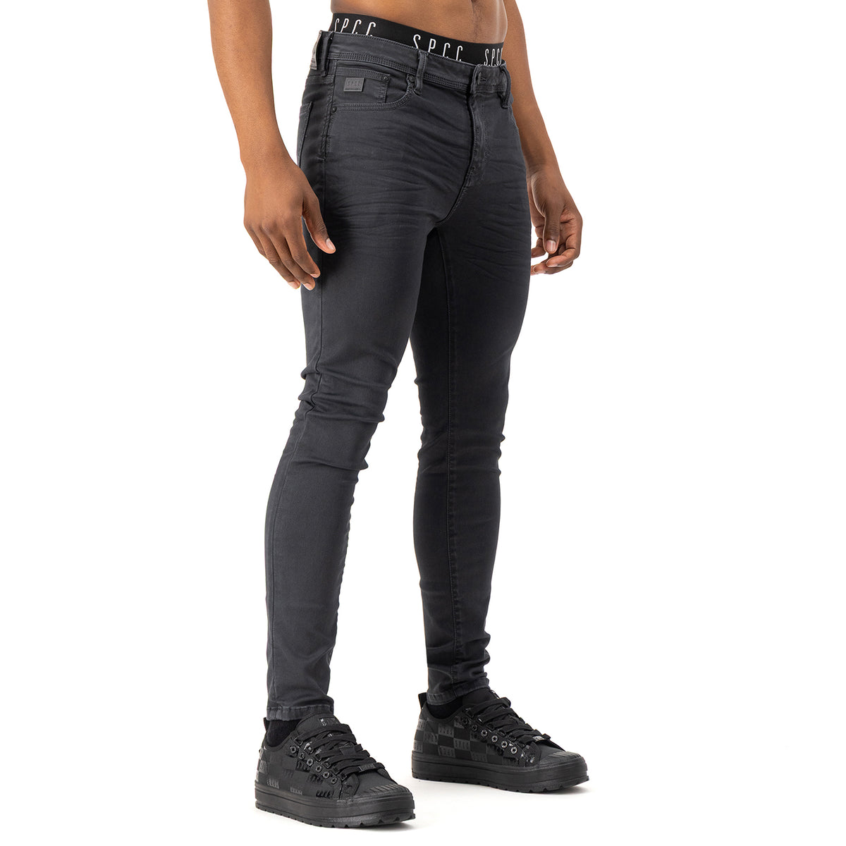 Men's SPCC Rodan Redrafted Jeans in charcoal, showcasing classic fit and denim texture on a clean background.