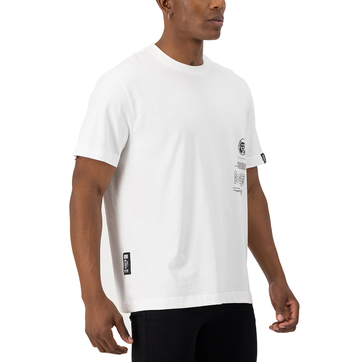 Men's white Axel Tee by SPCC, a casual short-sleeve t-shirt with a relaxed fit and minimal design.