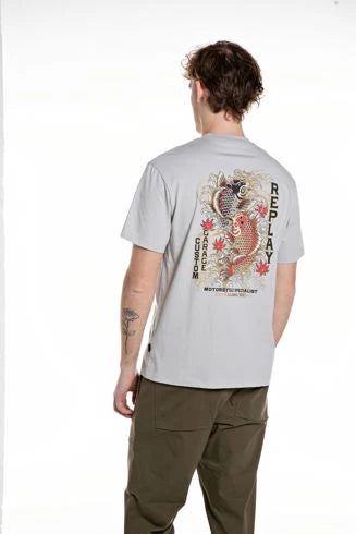 Replay M3371 Tee Pearl Grey