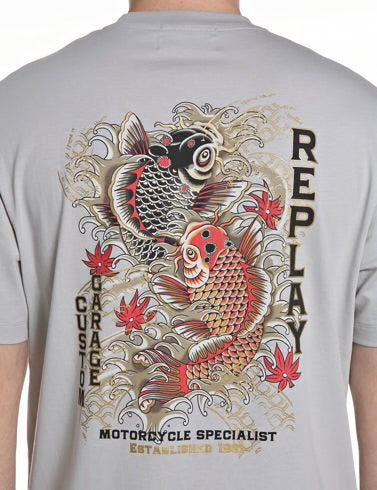 Replay M3371 Tee Pearl Grey