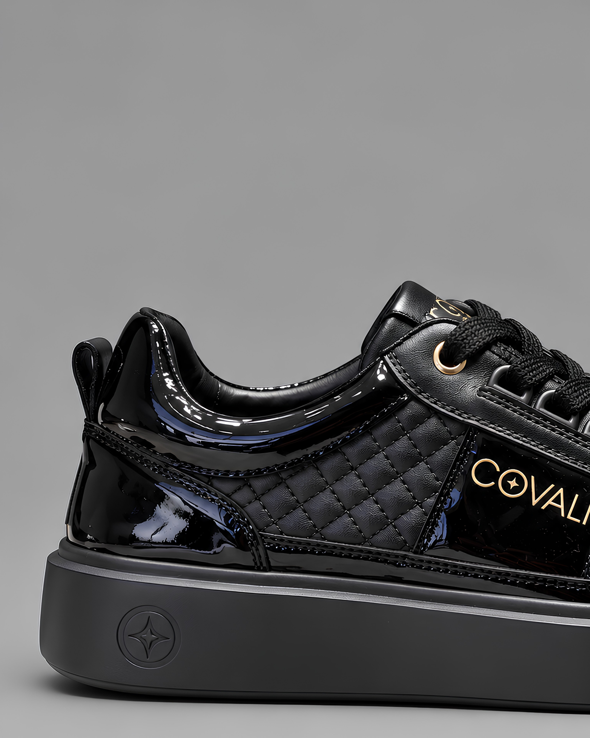 Men's Covali Meriva sneaker in black with stylish design, featuring breathable material and comfortable sole.