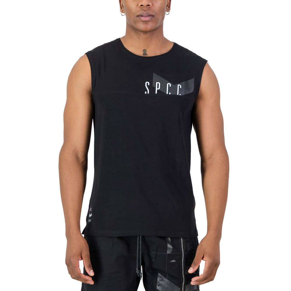 SPCC CM SURGE ATLAS SLEEVELESS TEE BLACK