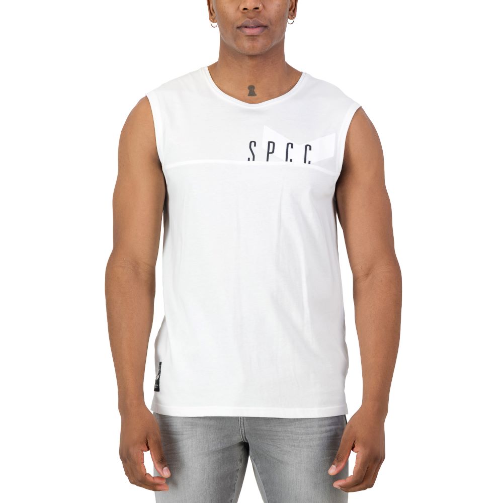 SPCC CM SURGE ATLAS SLEEVELESS TEE WHITE