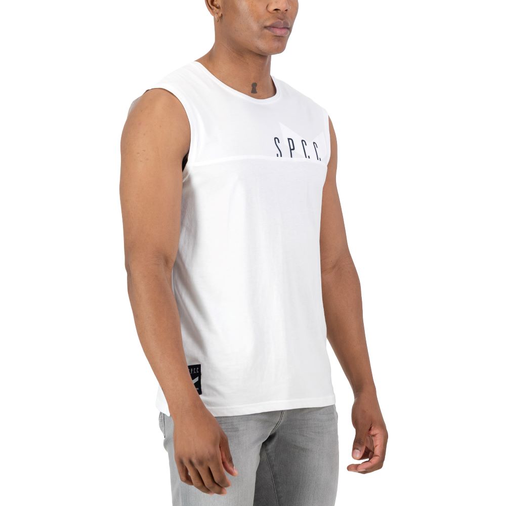 SPCC CM SURGE ATLAS SLEEVELESS TEE WHITE