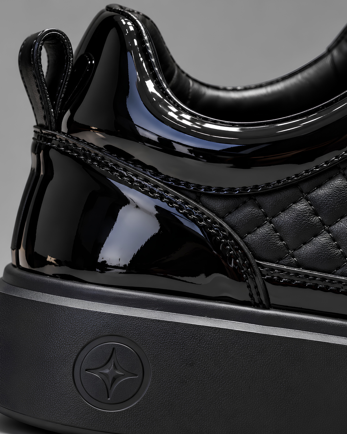 Black Covali Meriva men's sneaker with sleek design, lace-up closure, and cushioned sole, ideal for casual wear.