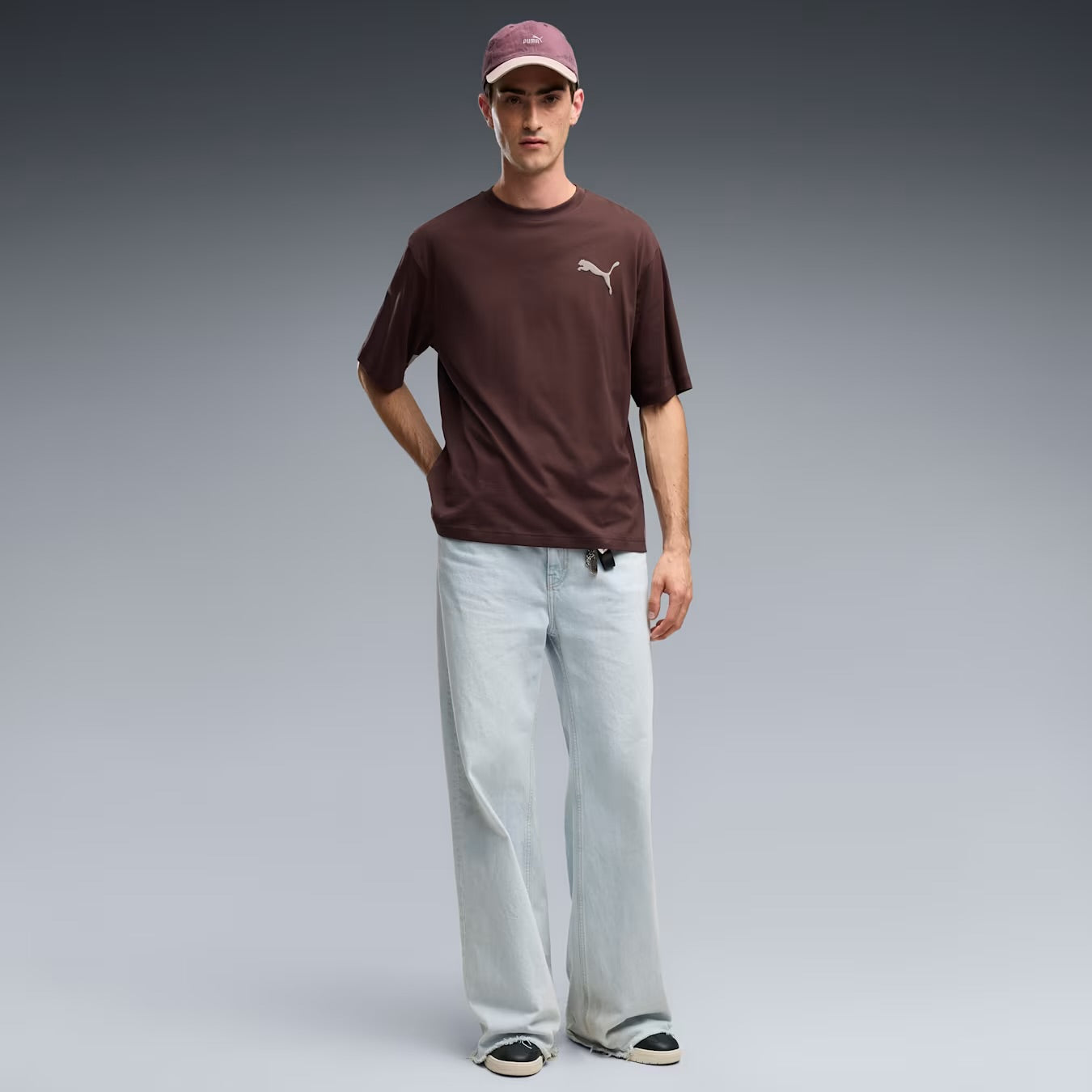 Puma Graphics Boxy Utility Tee Chocolate Fondue