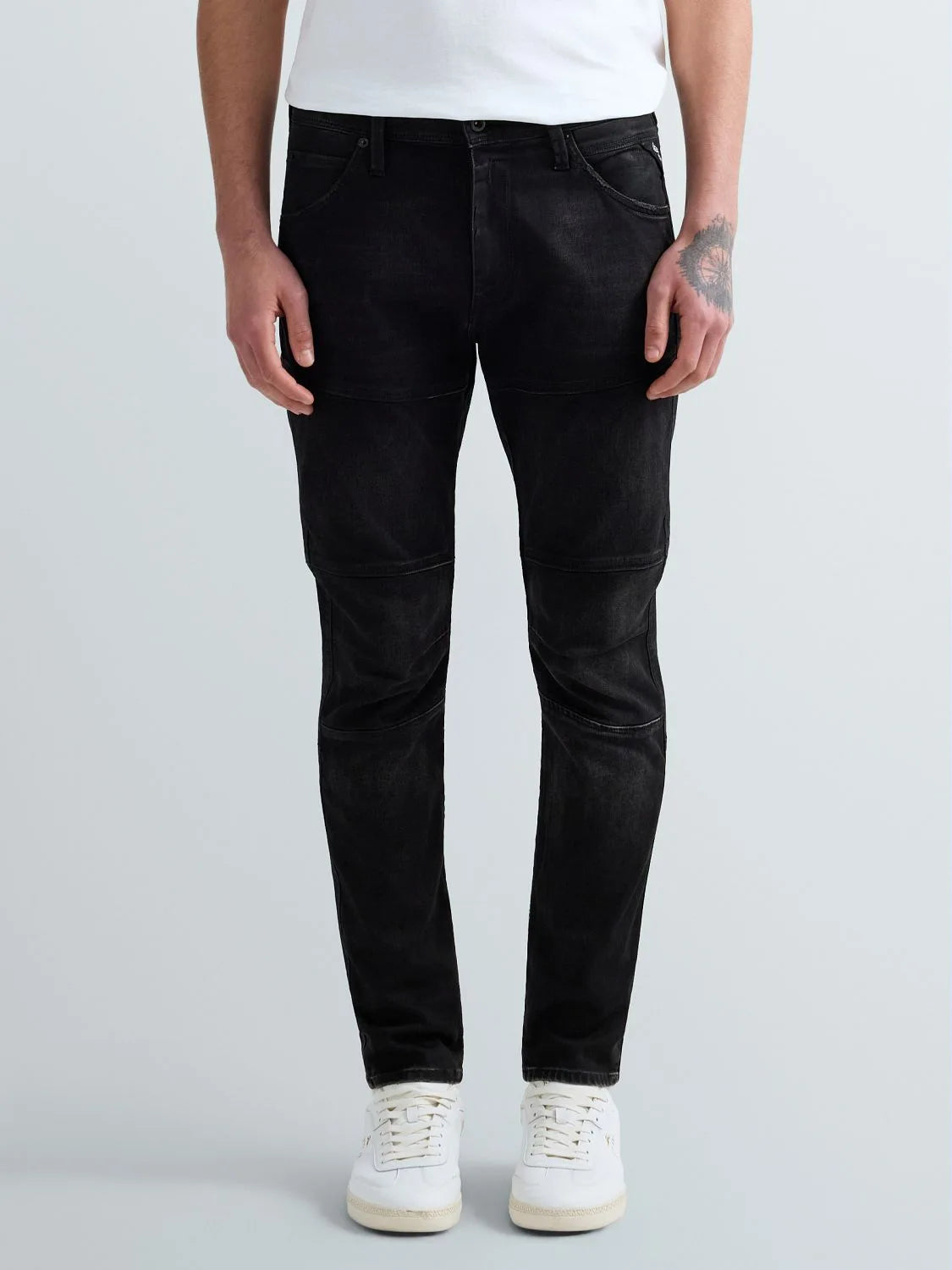 Replay M1095 Arvyn Skinny-Fit Jeans Black Delavè