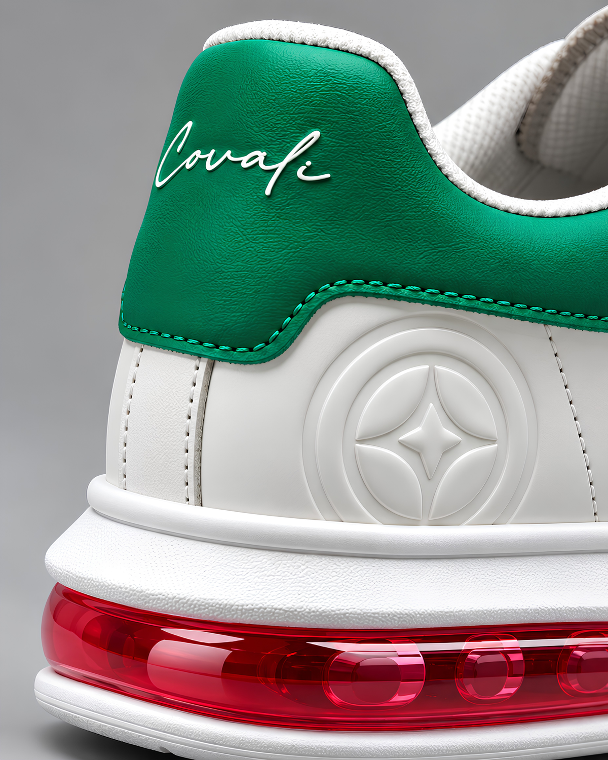 Covali Tipo 2.0 white men's sneakers with clean design and white laces, showcasing a stylish casual footwear look.