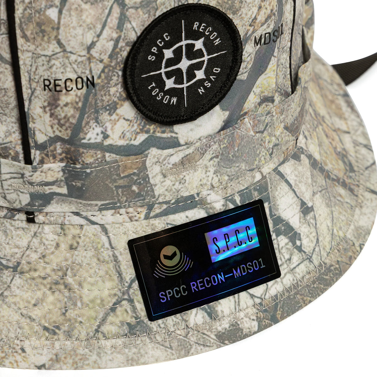 Men's SPCC Recon Incognito bucket hat in stone color, casual headwear with a wide brim and comfortable fit.