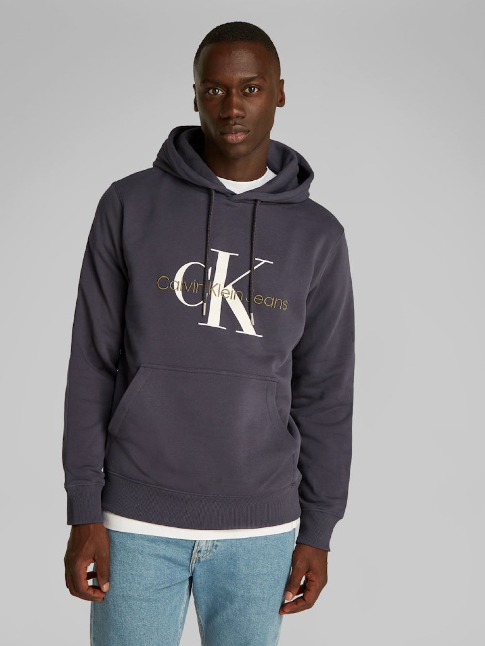 CALVIN KLEIN CM MONOLOGO HOODIE NAVY
