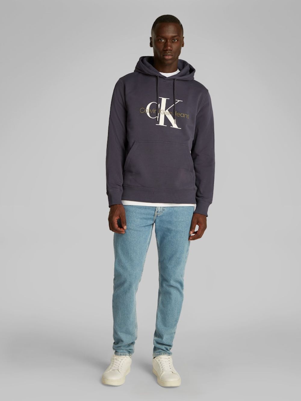 CALVIN KLEIN CM MONOLOGO HOODIE NAVY