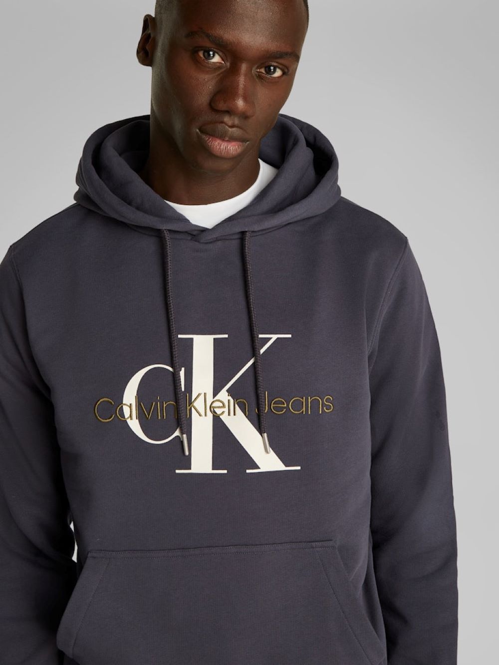 CALVIN KLEIN CM MONOLOGO HOODIE NAVY