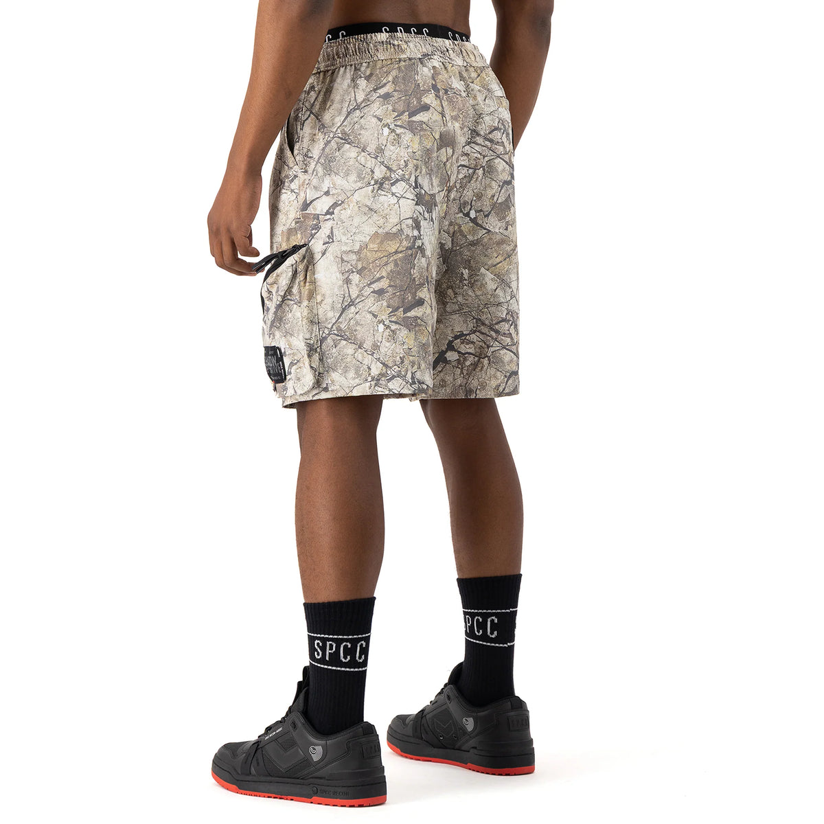 Men's SPCC Incognito Woven Short in stone color, casual men's shorts with a comfortable woven fabric and relaxed fit.