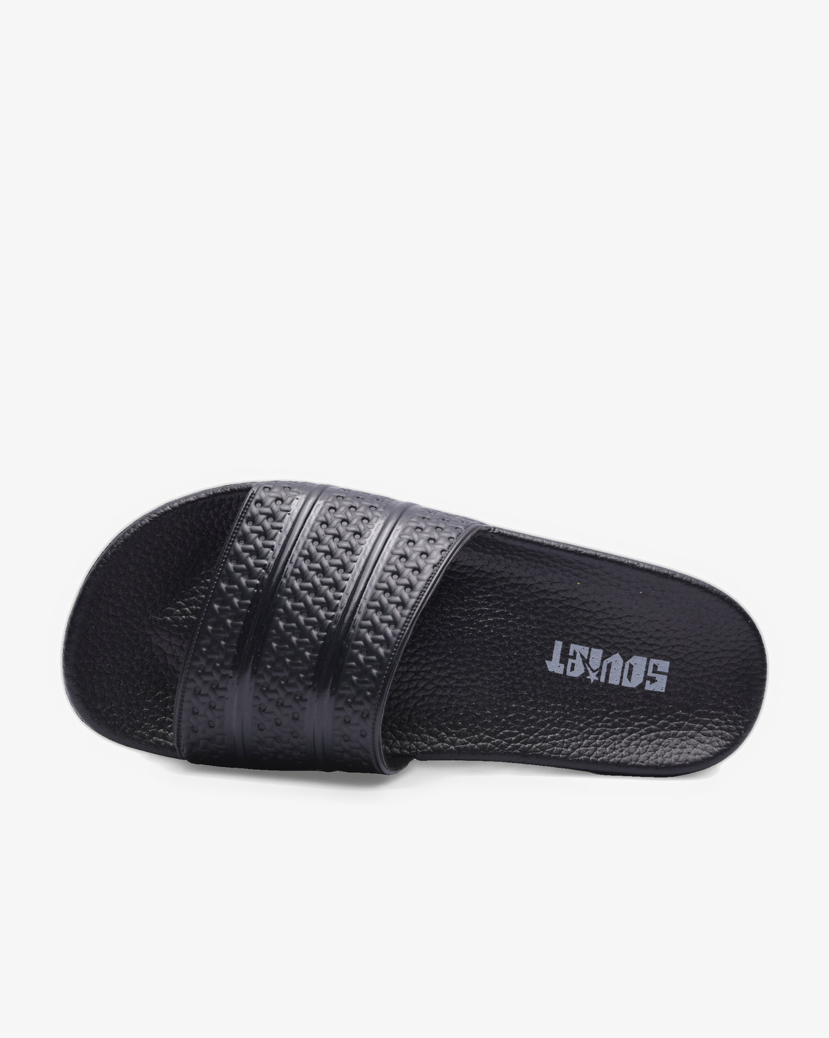 Soviet Quest Black Mono Sandals for women featuring sleek black straps and minimalist design, perfect for casual summer wear.