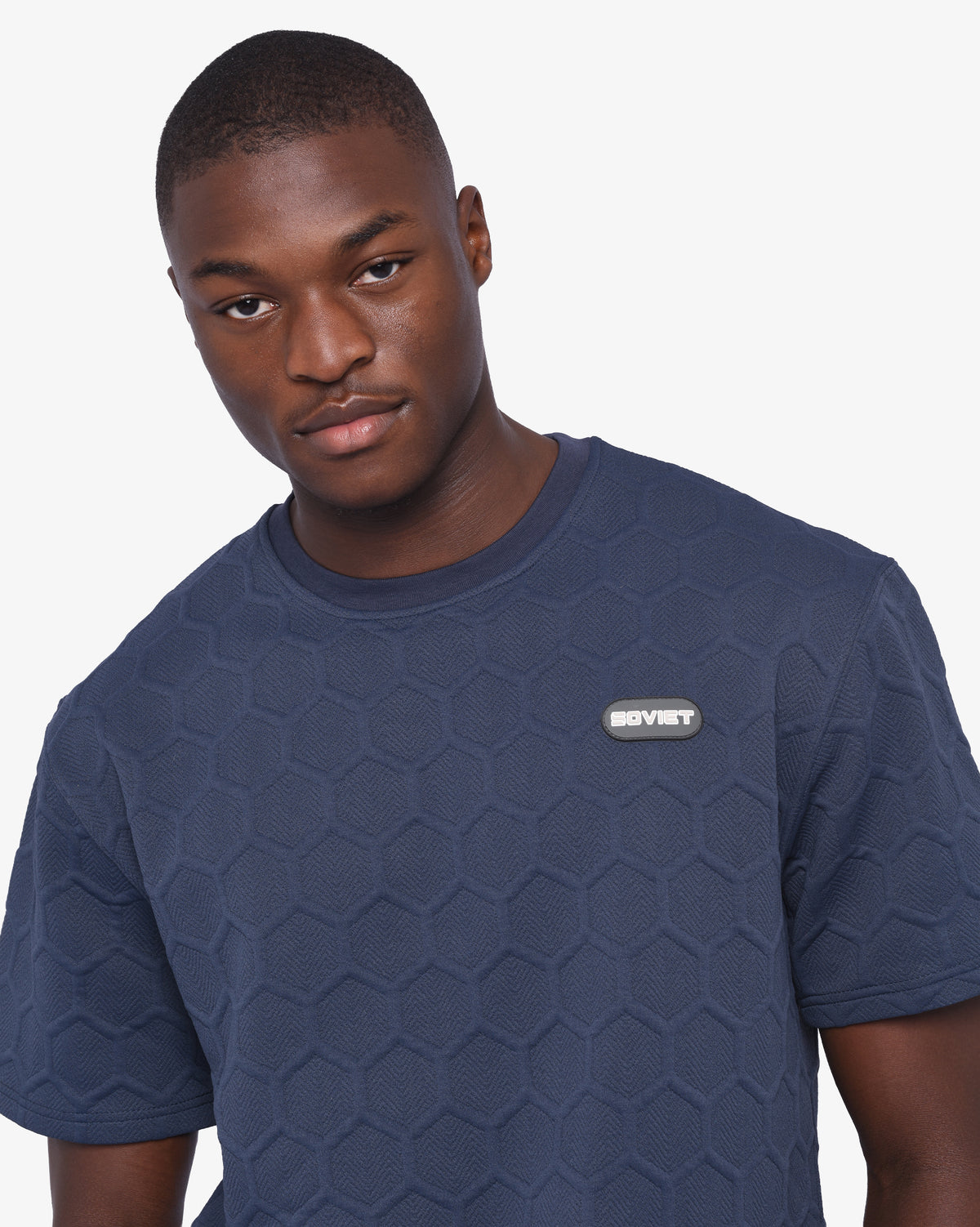 SOVIET Clark 2 Box men's T-shirt in midnight black with graphic box logo design