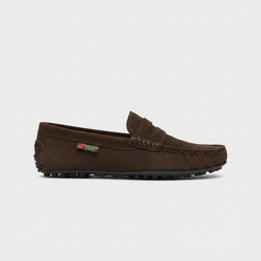 Martin Joe Suede Penny Moccasin-Brown (M787)