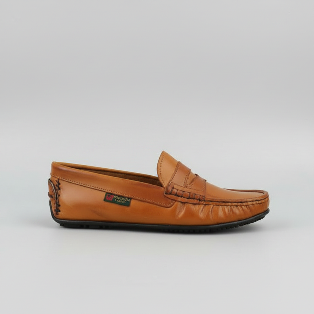 Martin Joe Leather Penny Moccasin-Tan (M787)