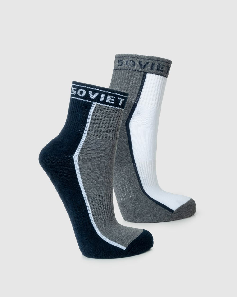 SOVIET AM SWIFT 2PK SHORT SOCK NAVY-GREY