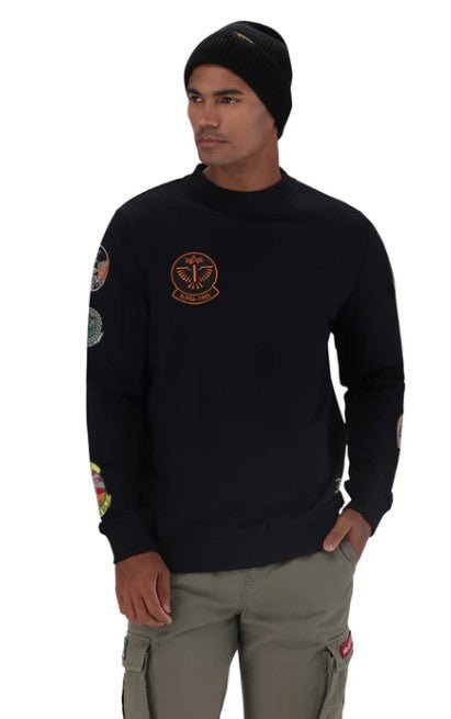 Alpha Flying 59 Crew Sweat Black - Shazem - MENS SWEATER - ALPHA