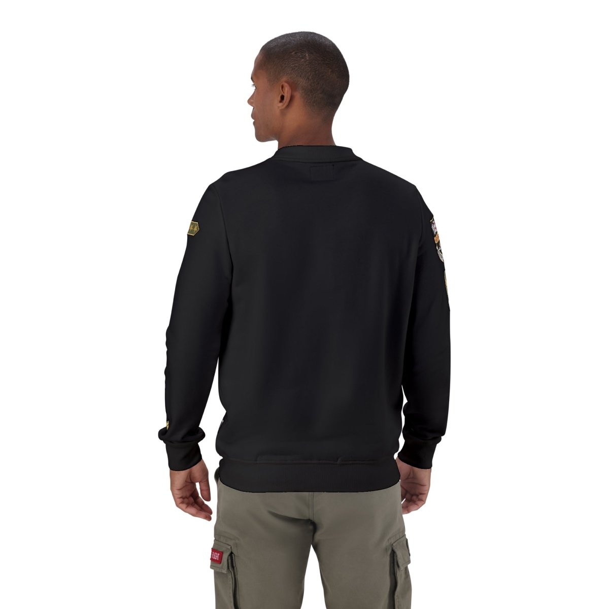 Alpha Multi Badge Crew Sweat Black - Shazem - MENS SWEATER - ALPHA