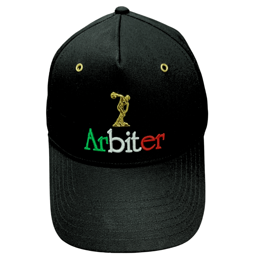 Arbiter Metal Logo Peak Cap Black - Shazem - UNISEX HEADWEAR - ARBITER
