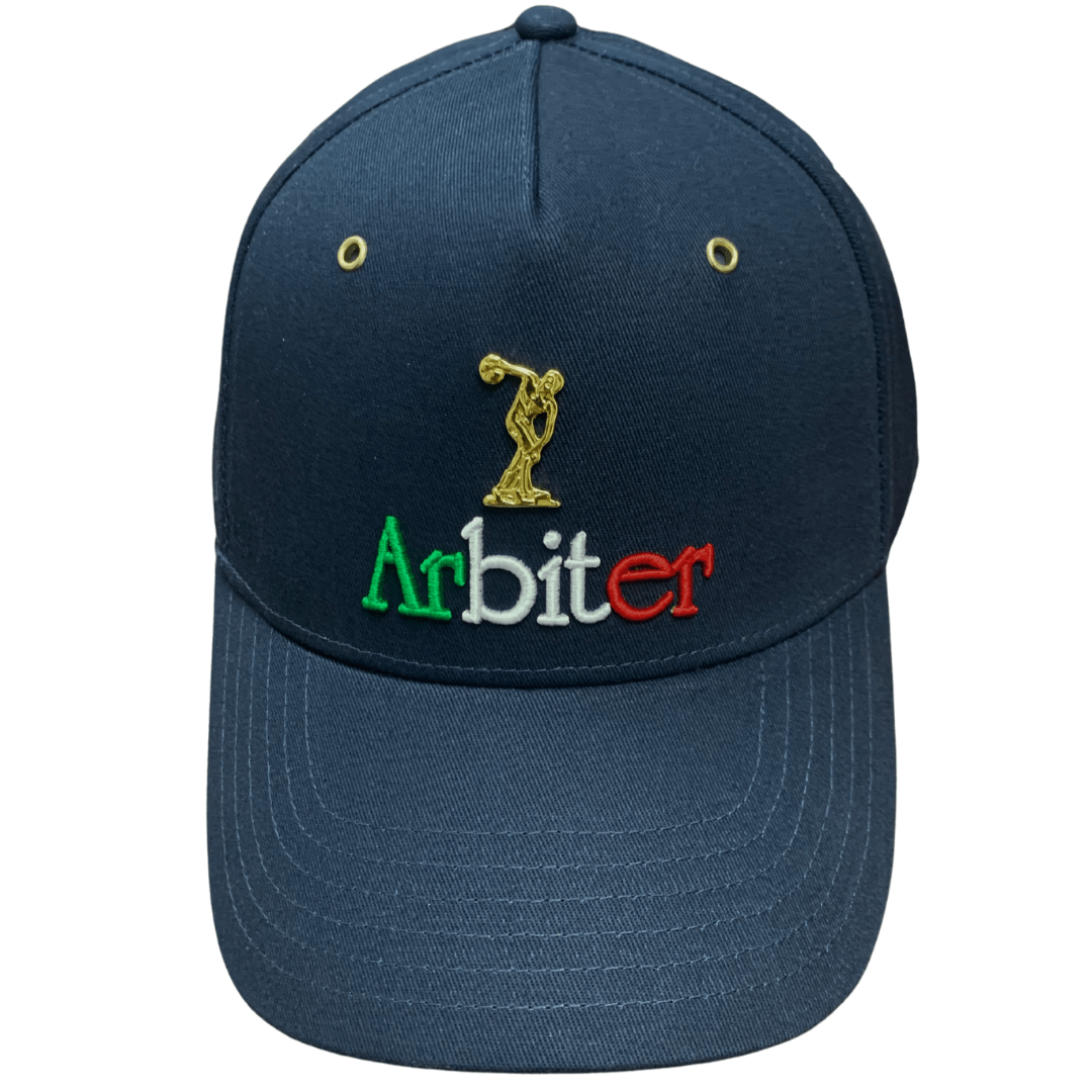 Arbiter Metal Logo Peak Cap Navy - Shazem - UNISEX HEADWEAR - ARBITER