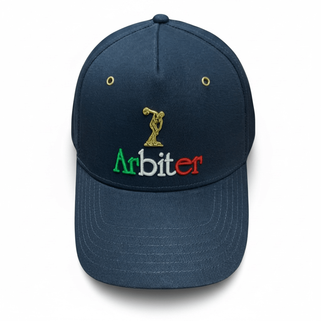 Arbiter Metal Logo Peak Cap Navy - Shazem - UNISEX HEADWEAR - ARBITER