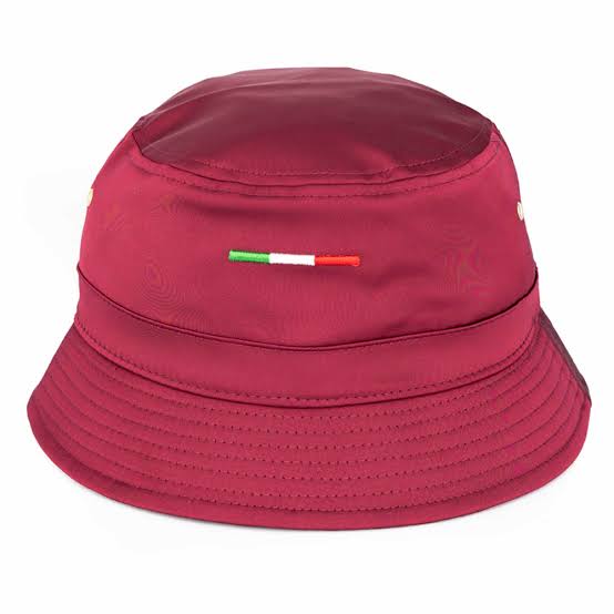 Unisex Burgundy Satin Bucket Hat by ARBITER, featuring a smooth, shiny fabric and relaxed fit for casual style.