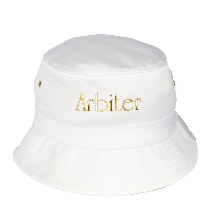 Arbiter Satin Bucket Hat White - Shazem - UNISEX HEADWEAR - ARBITER