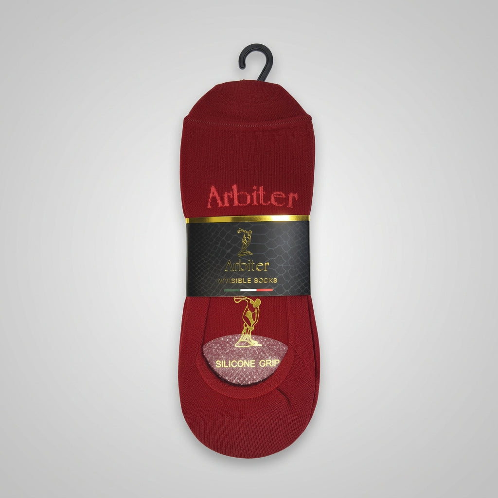 Red Arbiter Secret Socks for men, showcasing stylish design and comfortable fit, perfect for casual and everyday wear.