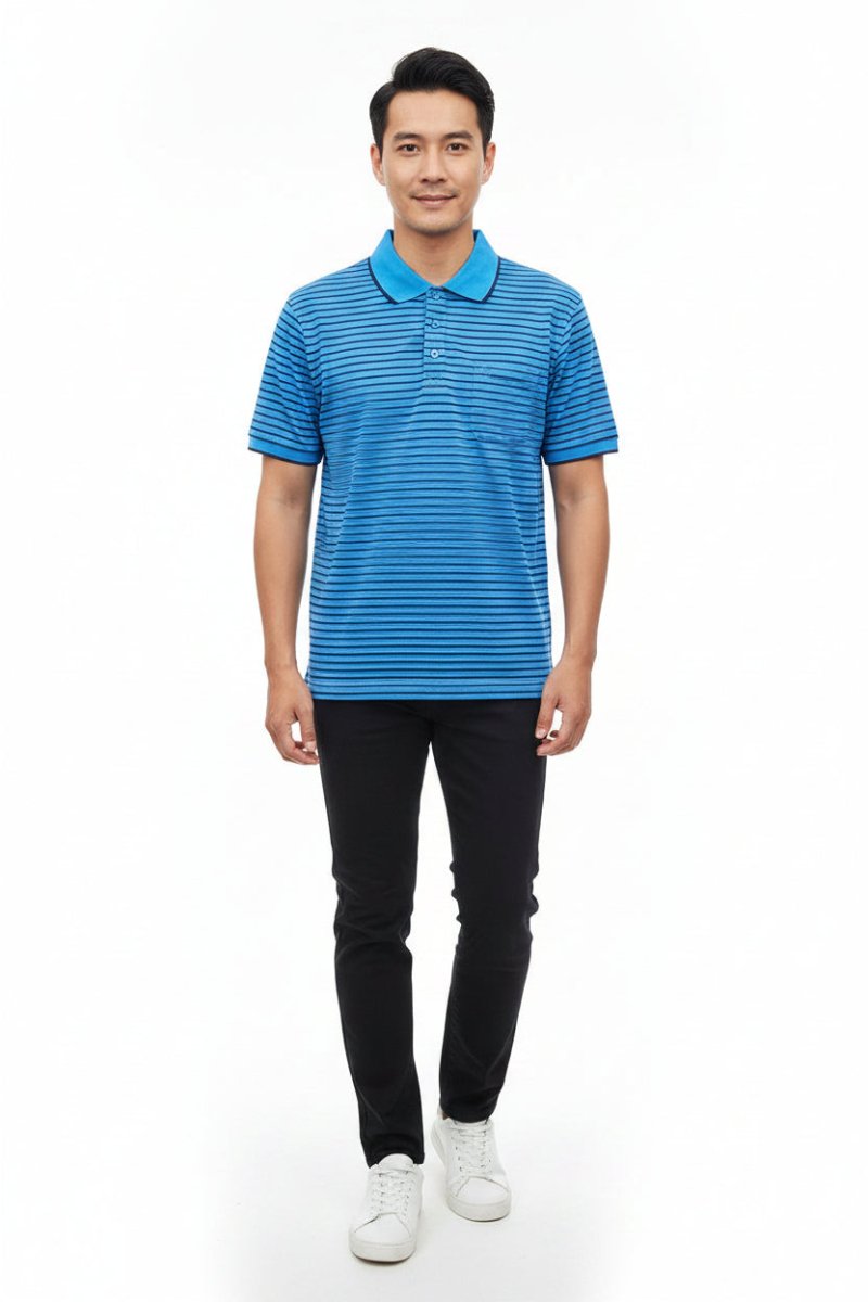 Ballantyne UT102-2 Golfer Royal/Navy - Shazem - MENS GOLFER - BALLANTYNE