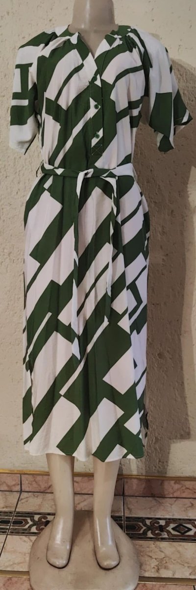 Green-Milk Bouchara AS5 women's dress made of rayon and nylon, featuring a stylish, comfortable fit and elegant design.