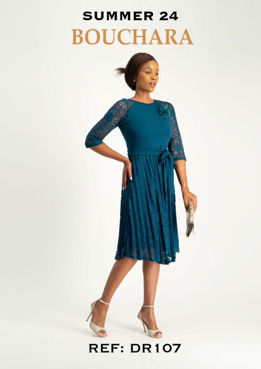 Bouchara DR107 Teal - Shazem - WOMENS DRESSES - BOUCHARA
