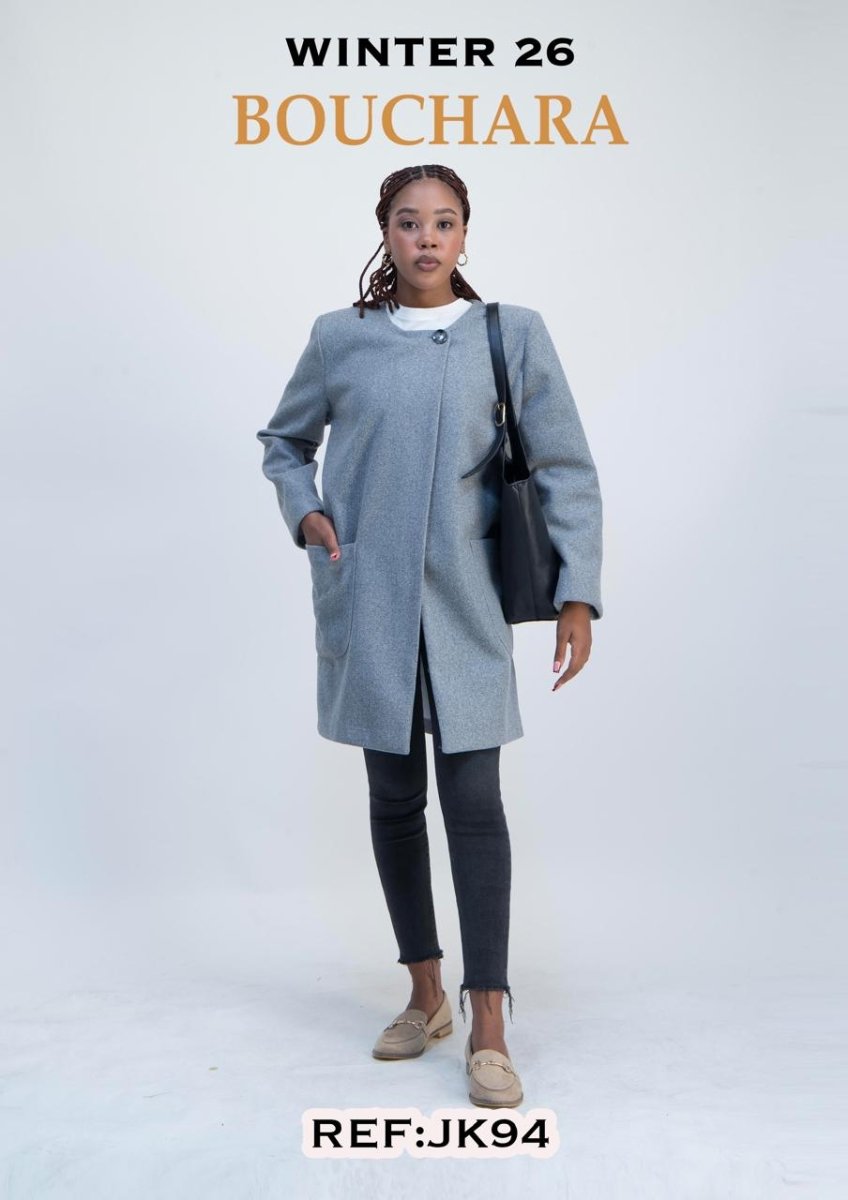 Bouchara women's unlined Melton jacket with a usable front pocket, in a stylish and versatile design.
