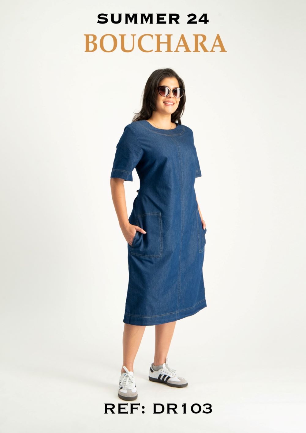 BOUCHARA CL DR103 DENIM - Shazem