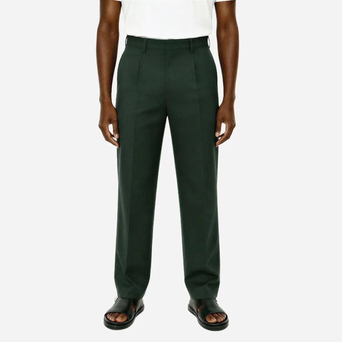 Brentwood Trouser Olive - Shazem - MENS FORMAL PANTS - BRENTWOOD