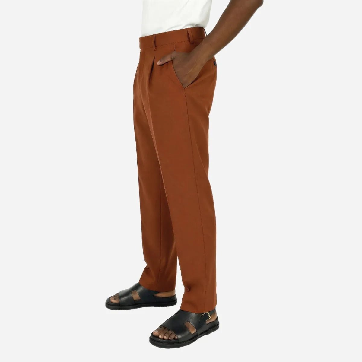 Brentwood Trouser Rust - Shazem - MENS FORMAL PANTS - BRENTWOOD