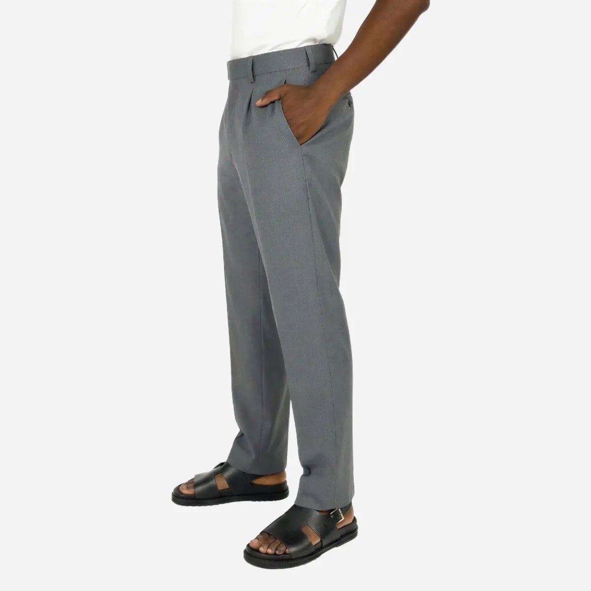Brentwood Trouser Silver Grey - Shazem - MENS FORMAL PANTS - BRENTWOOD