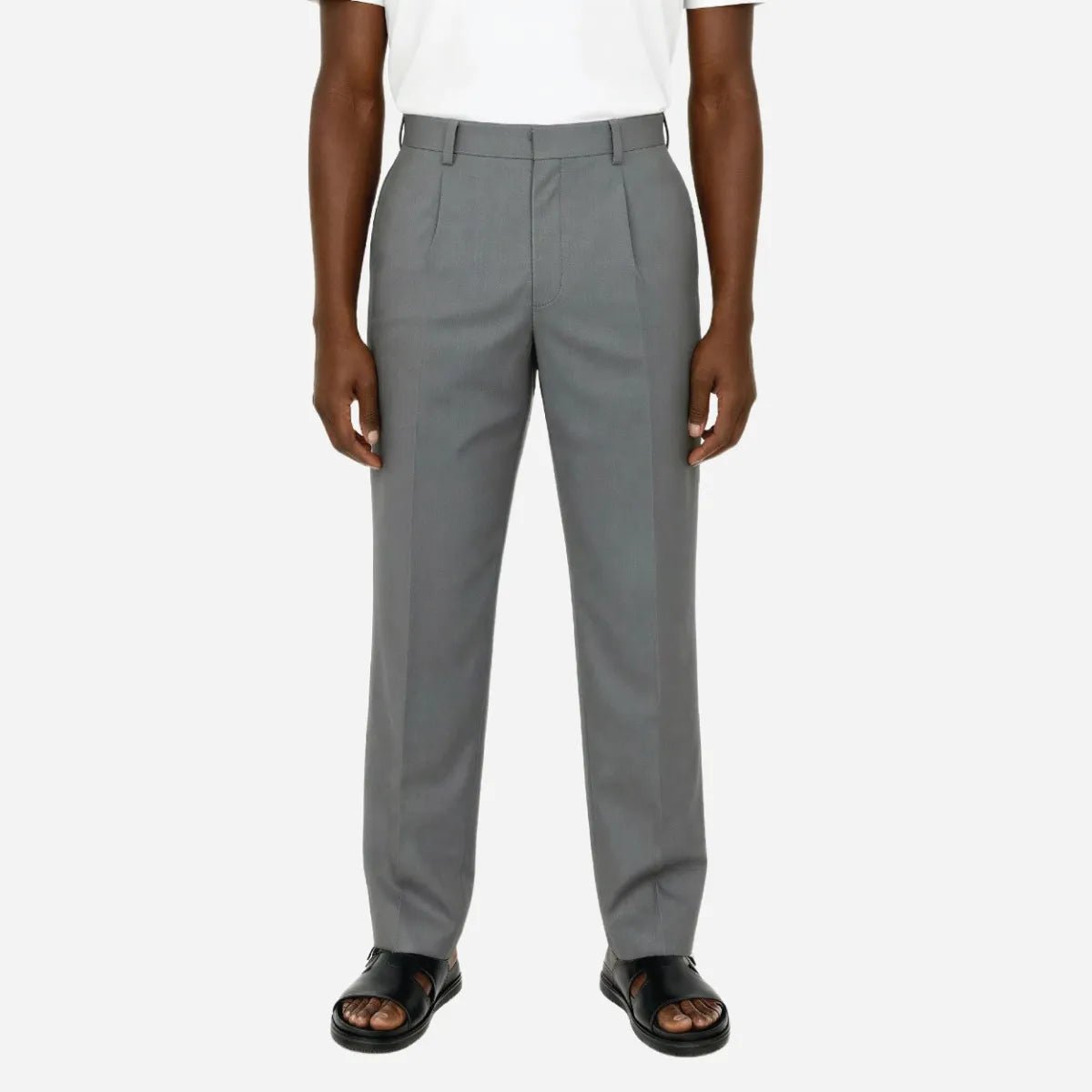 Brentwood Trouser Silver Grey - Shazem - MENS FORMAL PANTS - BRENTWOOD