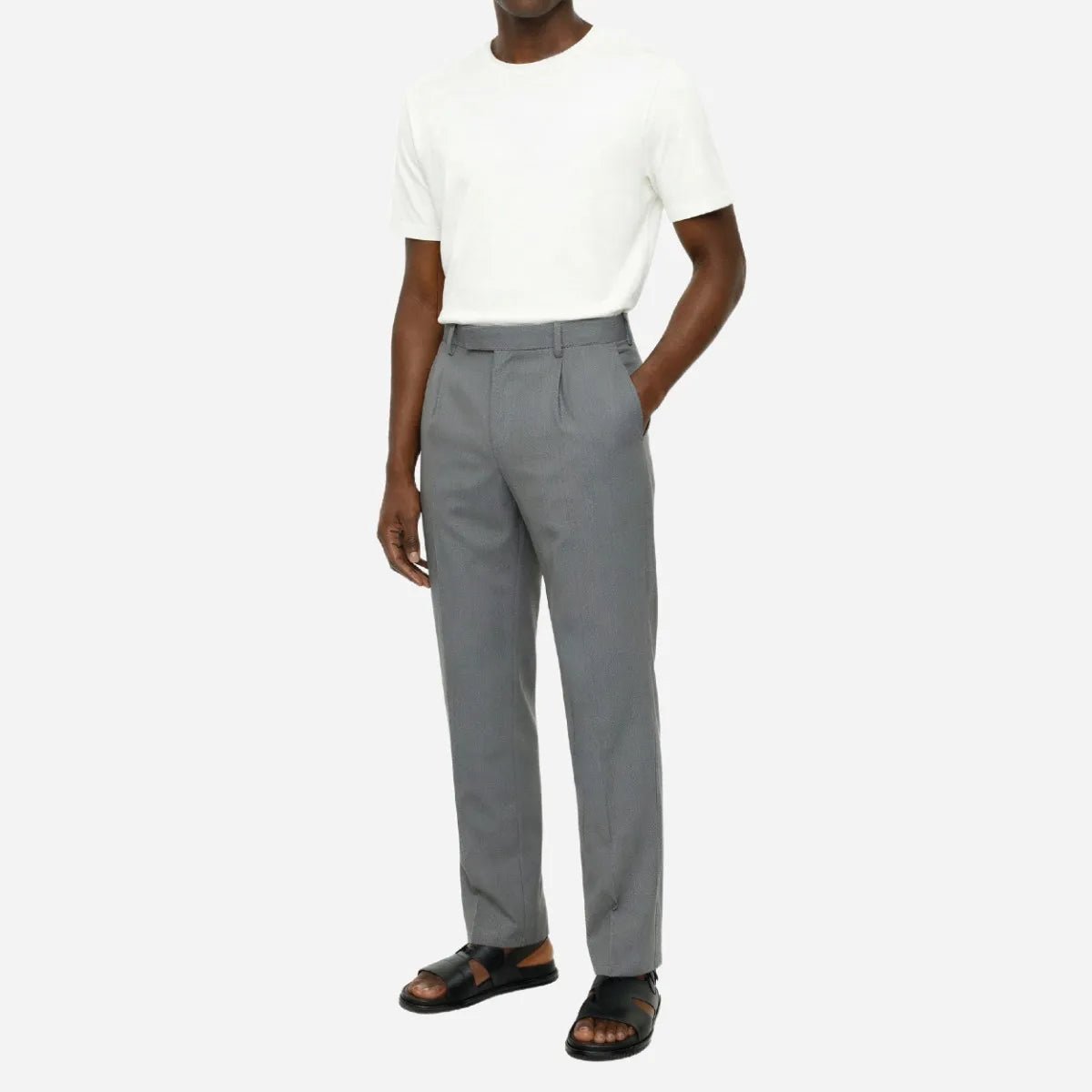 Brentwood Trouser Silver Grey - Shazem - MENS FORMAL PANTS - BRENTWOOD