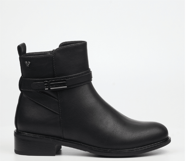 Black Butterfly Feet HUDA 23 ankle boots for women with sleek design and stylish silhouette.