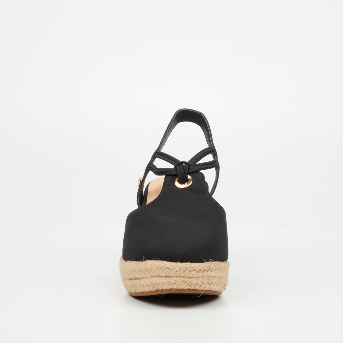 Black Butterfly Feet Lanah 3 Wedge women's sandals with open toe and ankle strap, stylish and comfortable footwear.