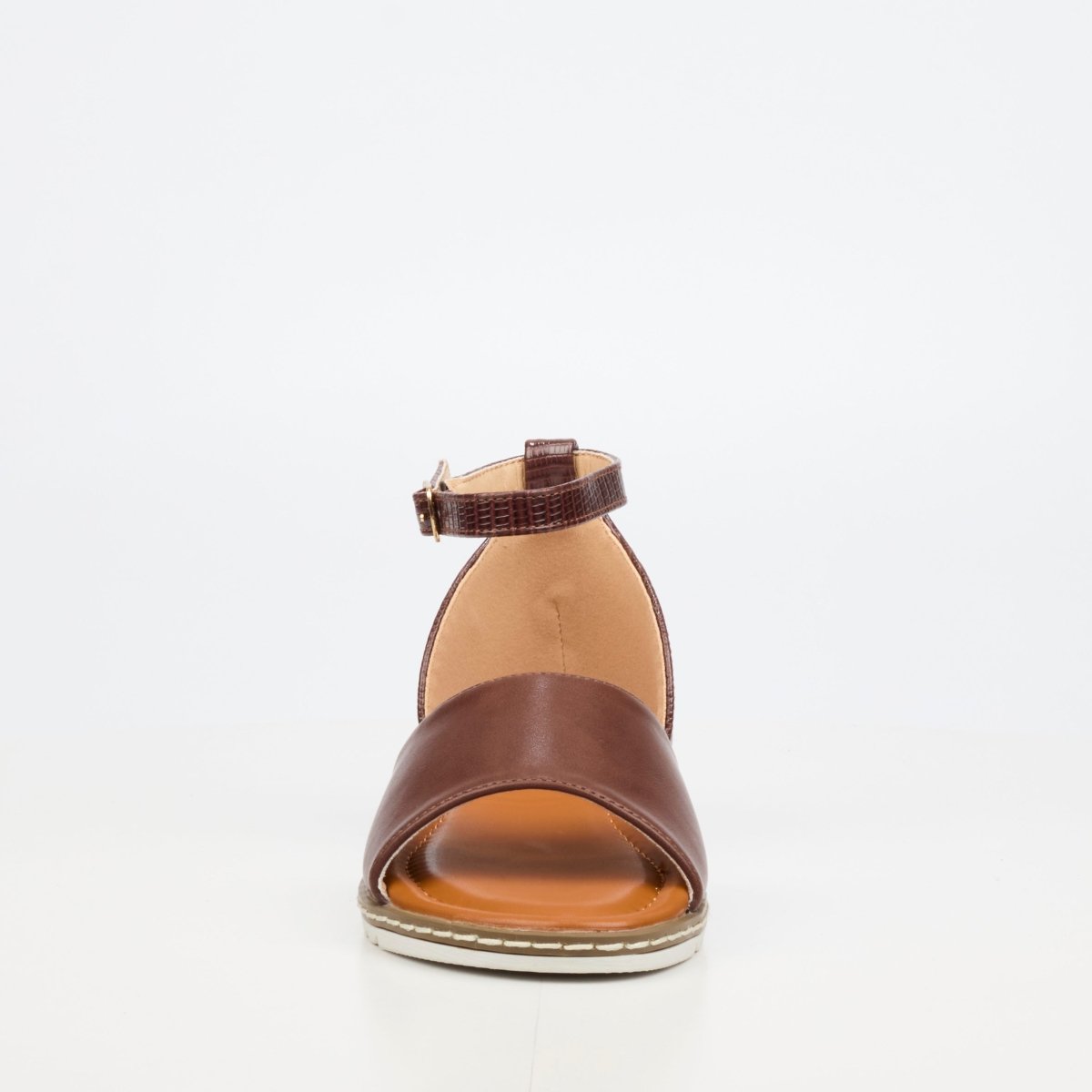 Women's Butterfly Feet Walnut 2 Sandal in chocolate with open toe design, featuring a stylish and comfortable slip-on style.