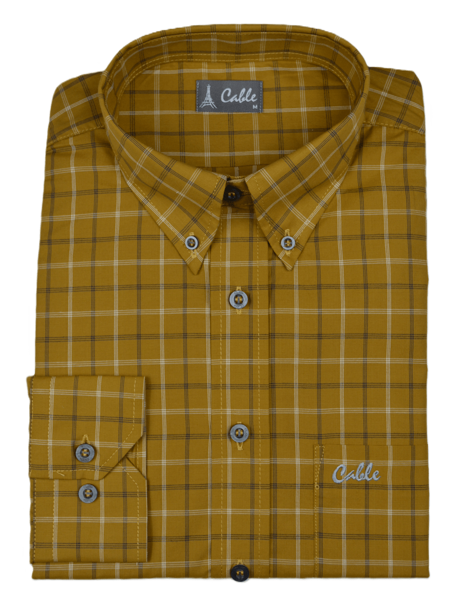 Cable CL198 Mustard - Shazem - MENS SHIRTS - CABLE